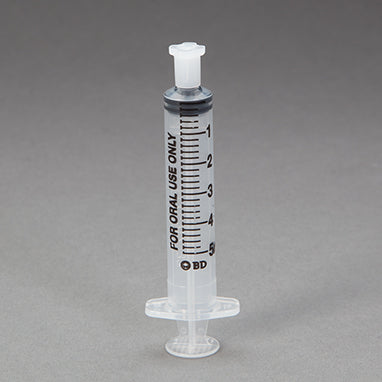 BD™ Oral Dispensers with Tip Caps, 5mL, Clear H-6805C-16794