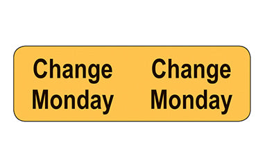 Tube Change Labels/Monday H-2891-13173