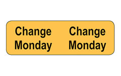 Tube Change Labels/Monday H-2891-13173