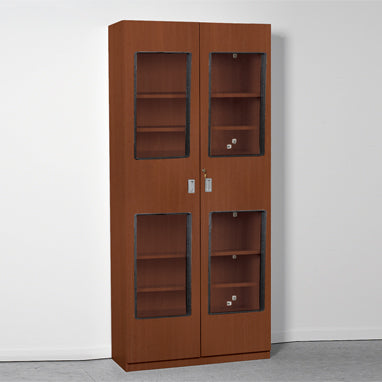 Easy Shelving Unit with Windows and Locking Doors