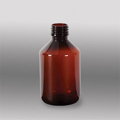 Amber Plastic Bottles Only, 200mL H-10290-12094