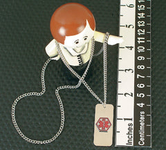 Emergency I.D. Necklace, Medical, Personalized H-11255P-12155