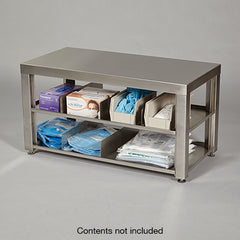 Stainless Steel Bench w/ Storage H-19546-15133