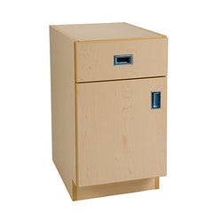 Desk Cabinet with Drawer and Door, Hinged Left