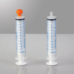 NeoMed Oral Dispensers with Tip Caps, 12mL, Clear/Blue Markings, 25 Pack H-19414CB-01-16570