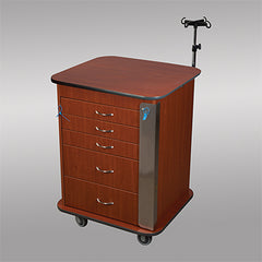 Furniture-Style 5-Drawer Cart with Melamine Top and Accessories