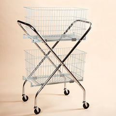 Folding Cart with 12" Wire Baskets H-5702-14750