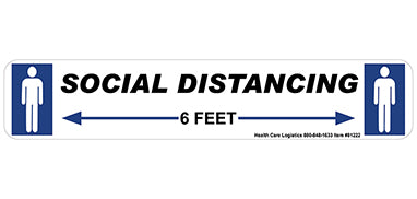 Social Distancing Floor Marker, 3.5 x 18 H-81222-16337