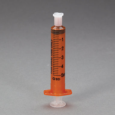 BD™ Oral Dispensers with Tip Caps, 5mL, Amber H-6805A-16793