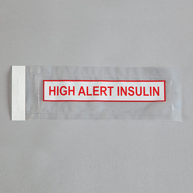 High Alert Insulin Self-Sealing Tamper-Evident Bags, 8x2 H-18684-13211