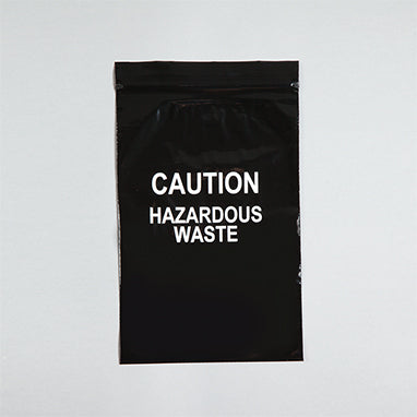 Caution Hazardous Waste Bag, 6 x 9 H-18698-12640