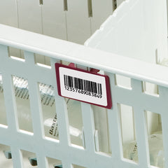 Label Holders for Easy Exchange System Cart Baskets, Trays and Flip and Stack Storage Baskets, Pkg. H-17972-12124