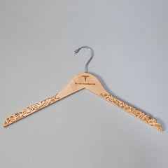 Personalized Natural Wood Hanger with Medical Scatter Print H-G266-13592