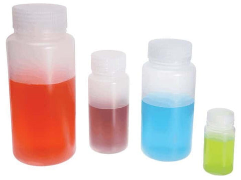 Wide-Mouth Polypropylene Bottles, 60 mL (2 oz), 12 Per Pack