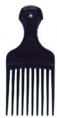 Donovan Industries Hair Pick Dawn Mist® 2-1/4 Inch Black Plastic