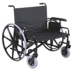 Graham-Field Bariatric Wheelchair Regency XL 2000 Heavy Duty Full Length Arm Removable Arm Style Elevating Legrest Black Upholstery 32 Inch Seat Width 700 lbs. Weight Capacity - M-1131921-3192 - Each