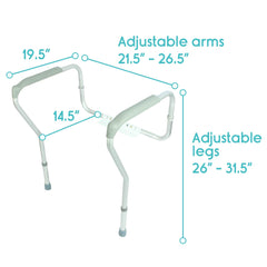 Toilet Safety Rail (2 Pack) - LVA1010PAK2