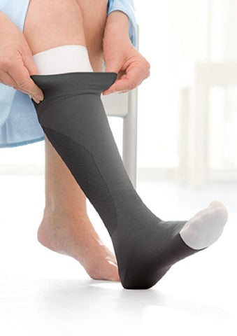 BSN Medical Compression Stocking with Liner JOBST® UlcerCARE ™ Knee High Large Stocking: Open Toe, Liner: Closed Toe - M-977877-681 - Each