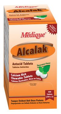 Medique Products Antacid Alcalak 420 mg Strength Chewable Tablet 200 per Box