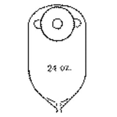 Nu-Hope Laboratories Urinary Pouch 11 Inch Length 1-1/4 Inch Stoma Deep Convex, Pre-Cut
