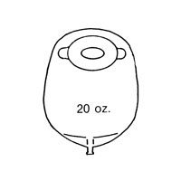 Nu-Hope Laboratories Urostomy Pouch Nu-Flex™ 3-1/4 X 4-5/8 OD X 9 L X 5-3/4 W Inch 1-1/8 to 2 Inch Stoma Oval B, Deep Convex,Trim To Fit