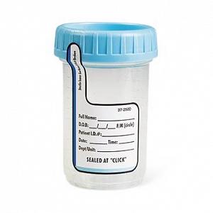 Cardinal Specimen Container ClikSeal™ Polypropylene 120 mL (4 oz.) Screw Cap Patient Information Sterile - M-1120705-4222 - Case of 100