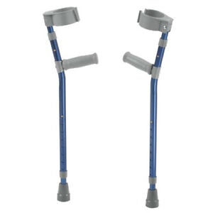 Drive Medical Forearm Crutches drive™ Large Aluminum Frame 185 lbs. Weight Capacity - M-1129512-2509 - Pair