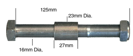 Drive Medical Wheelchair Rear Axle Bolt For Bariatric sentra EC heavy duty wheelchair with dual cross brace - M-993421-3747 - Each