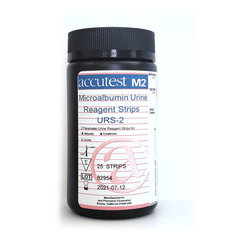 Accutest® Microalbumin Urine Reagent Strips 	25 strips/bottle - Axiom Medical Supplies